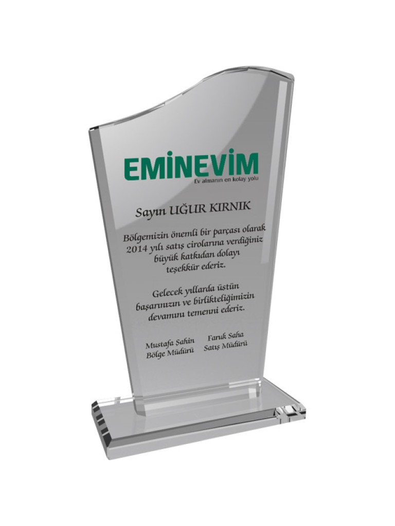 EKT-108-ŞF Kristal Plaket